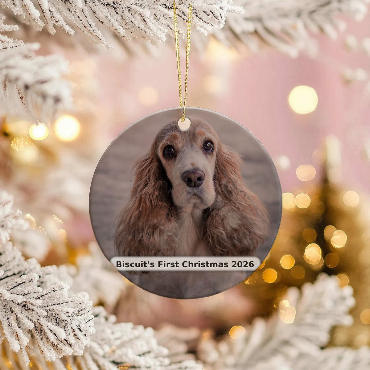 Dog's First Christmas Photo Ornament