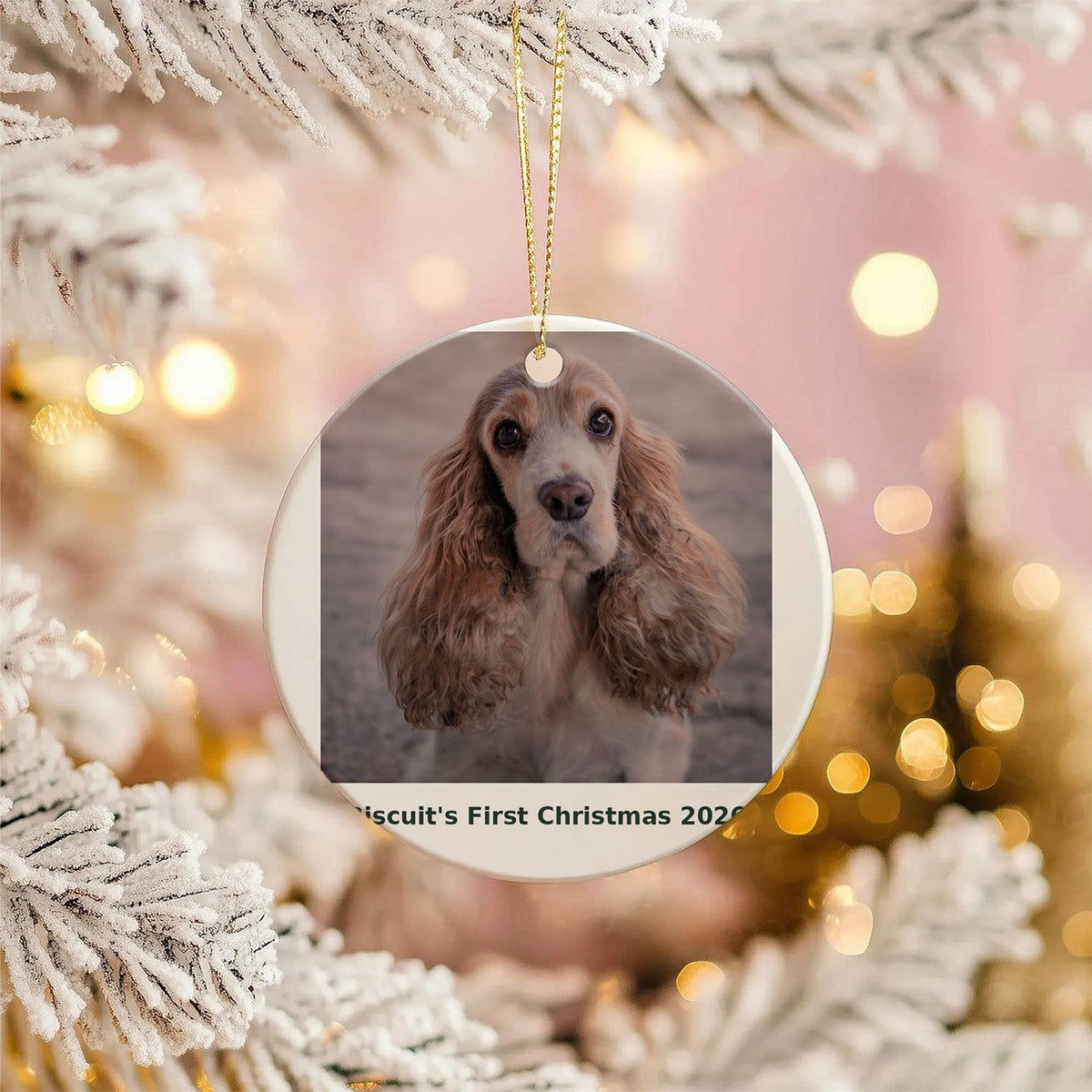 Dog's First Christmas Photo Ornament